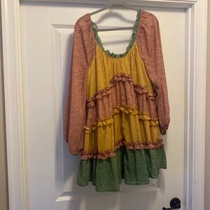 Tiered flowy mini dress